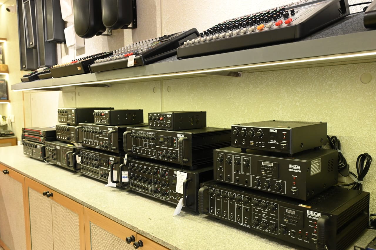 Professional Audio Equipment Display